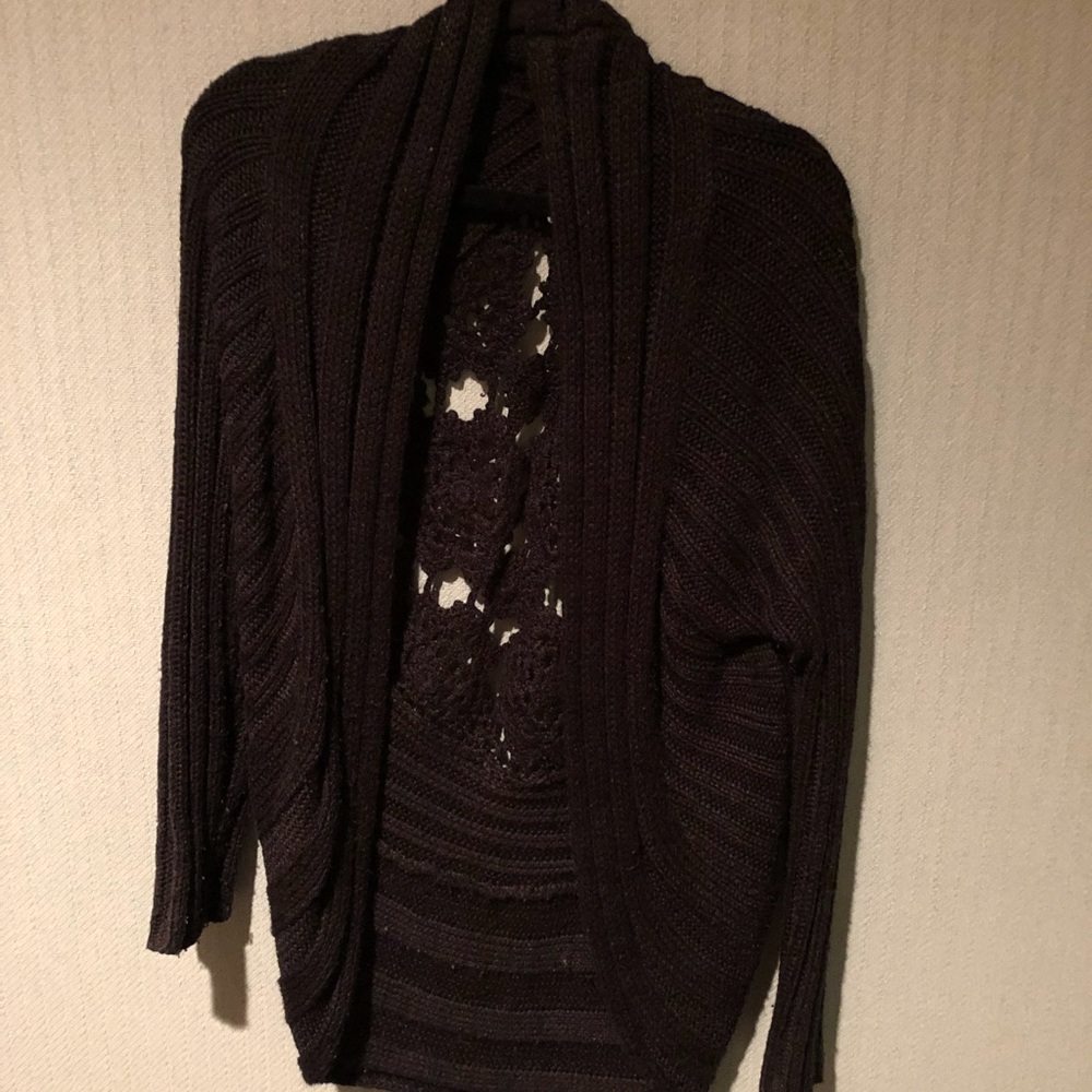 Black wool knitted ballet sweater
